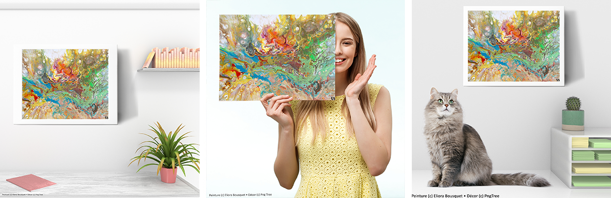 Quintessence (1404) Peinture d'Eliora Bousquet dans un décor x3