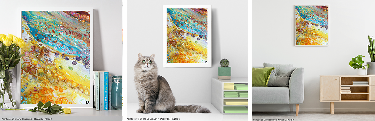 Quintessence (1405) Peinture d'Eliora Bousquet dans un décor x3 Quintessence (1405) Peinture d'Eliora Bousquet dans un décor x3