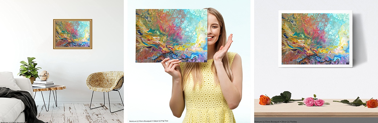 Quintessence (1406) Peinture d'Eliora Bousquet dans un décor x3