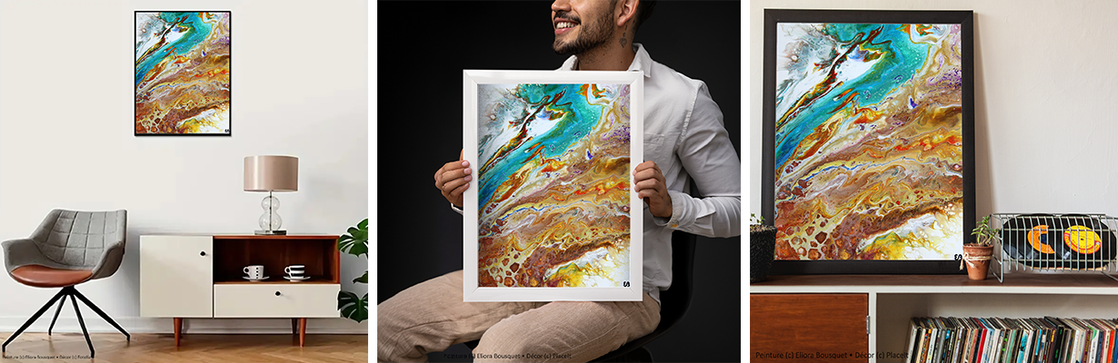 Quintessence (1407) Peinture d'Eliora Bousquet dans un décor x3