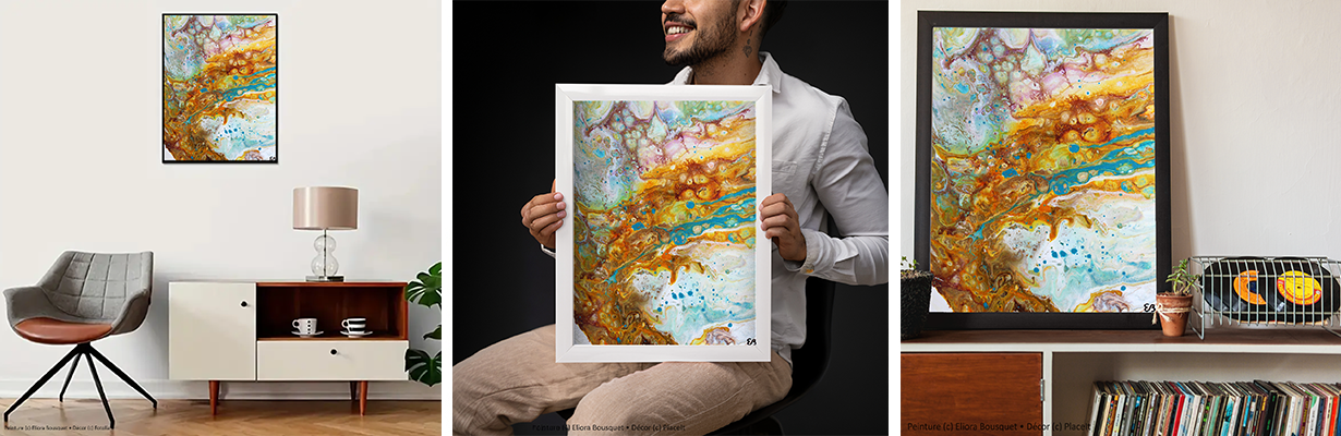 Quintessence (1408) Peinture d'Eliora Bousquet dans un décor x3