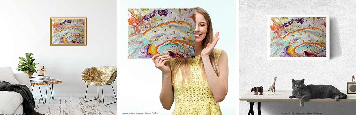 Quintessence (1411) Peinture d'Eliora Bousquet dans un décor x3