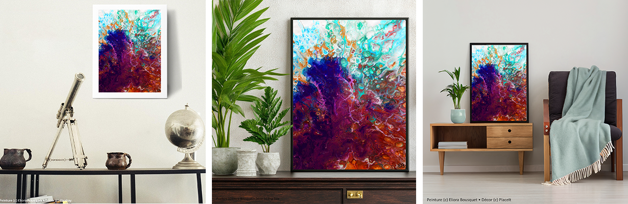 Quintessence (1429 Peinture d'Eliora Bousquet dans un décor x3