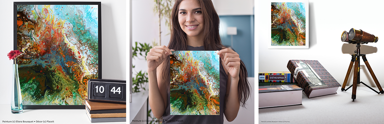 Quintessence (1446) Peinture d'Eliora Bousquet dans un décor x3