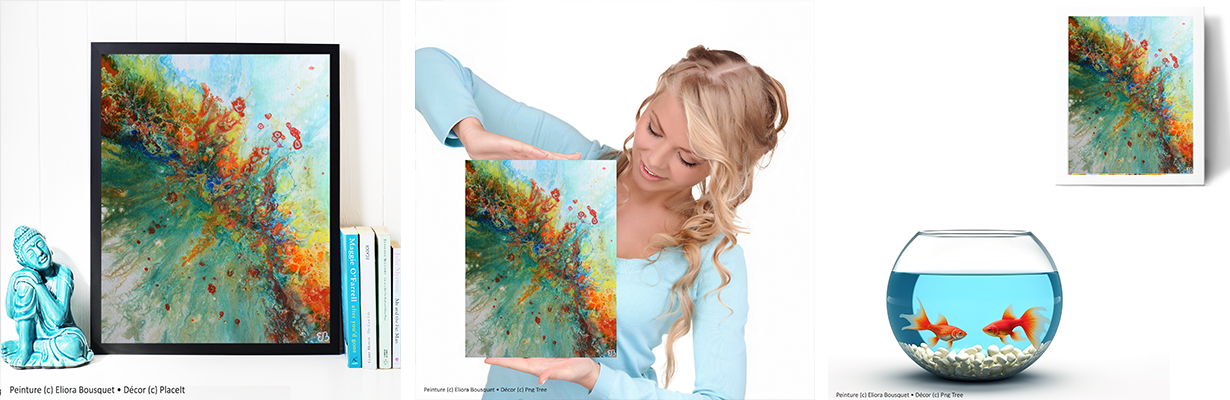 Quintessence (1450) Peinture d'Eliora Bousquet dans un décor x3