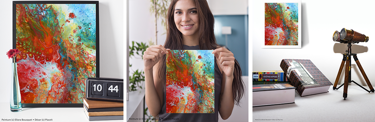 Quintessence (1452) Peinture d'Eliora Bousquet dans un décor x3 Quintessence (1452) Peinture d'Eliora Bousquet dans un décor x3