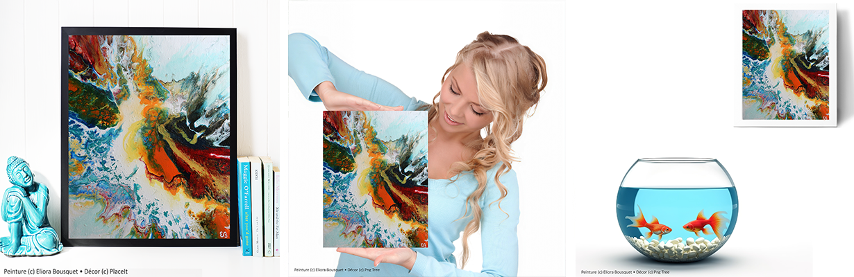 Quintessence (1453) Peinture d'Eliora Bousquet dans un décor x3