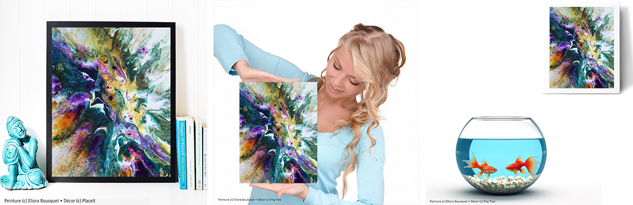Quintessence (1454) Peinture d'Eliora Bousquet dans un décor x3