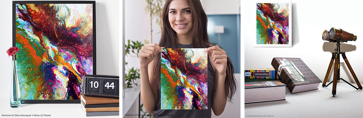 Quintessence (1459) Peinture d'Eliora Bousquet dans un décor x3