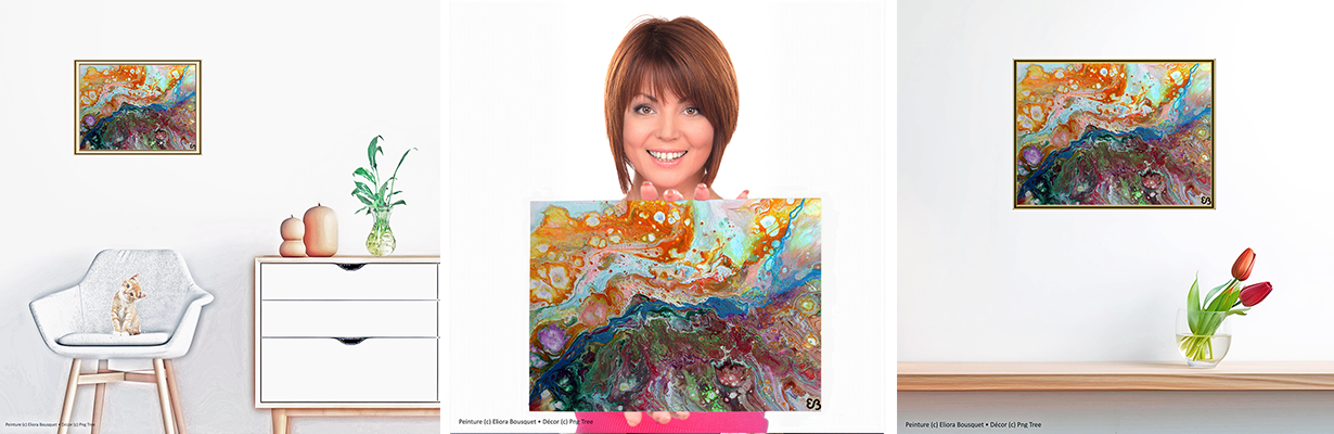 Quintessence (1460) Peinture d'Eliora Bousquet dans un décor x3 Quintessence (1460) Peinture d'Eliora Bousquet dans un décor x3