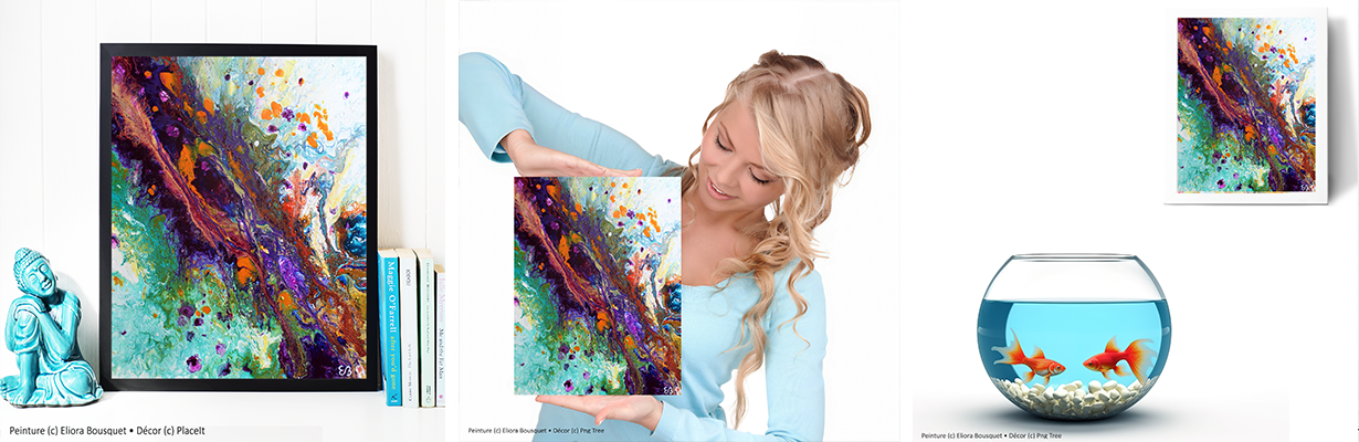 Quintessence (1461) Peinture d'Eliora Bousquet dans un décor x3 Quintessence (1461) Peinture d'Eliora Bousquet dans un décor x3