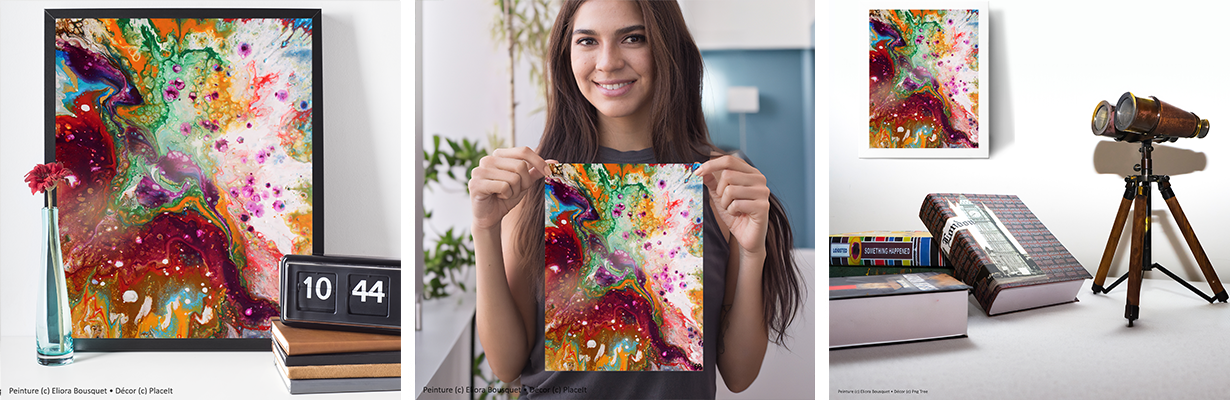 Quintessence (1462) Peinture d'Eliora Bousquet dans un décor x3