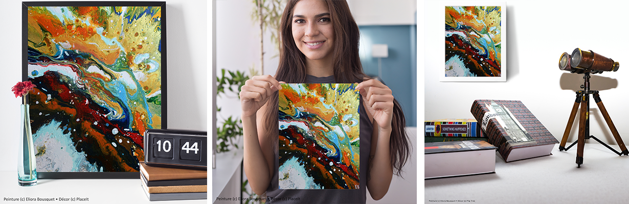 Quintessence (1463) Peinture d'Eliora Bousquet dans un décor x3