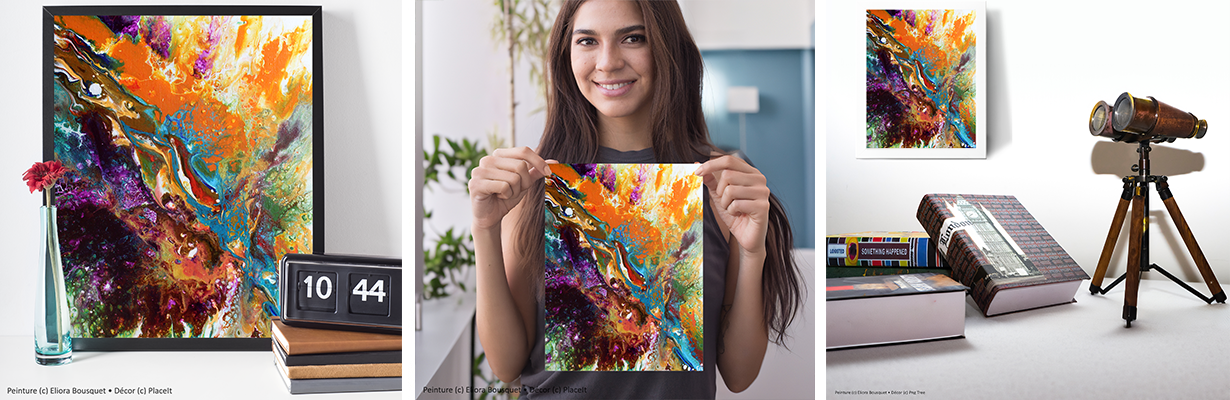 Quintessence (1464) Peinture d'Eliora Bousquet dans un décor x3