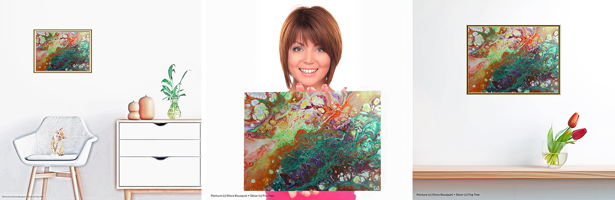 Quintessence (1466) Peinture d'Eliora Bousquet dans un décor x3 Quintessence (1466) Peinture d'Eliora Bousquet dans un décor x3