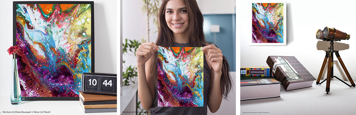 Quintessence (1469) Peinture d'Eliora Bousquet dans un décor x3