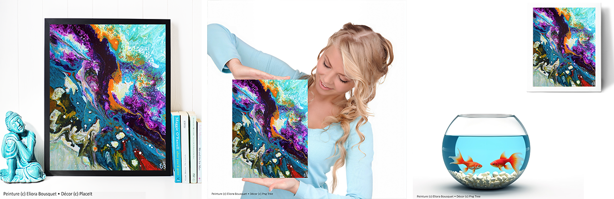 Quintessence (1470) Peinture d'Eliora Bousquet dans un décor x3