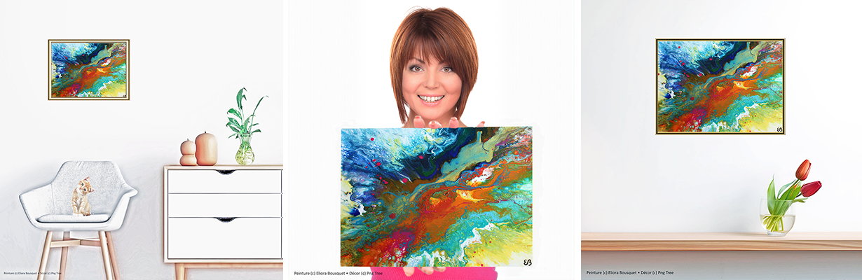 Quintessence (1473) Peinture d'Eliora Bousquet dans un décor x3