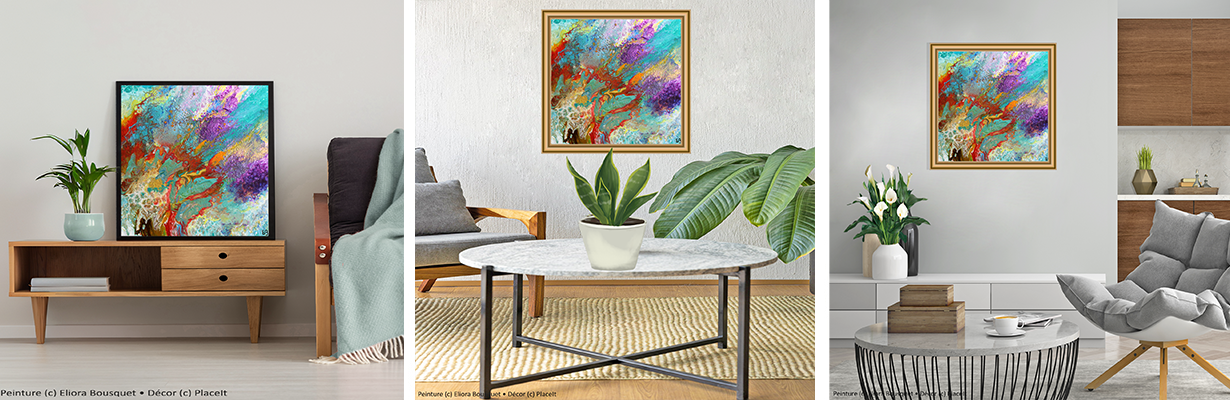 Quintessence (1478) Peinture d'Eliora Bousquet dans un décor x3