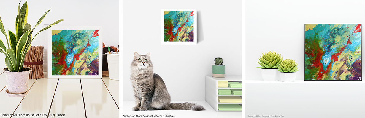 Quintessence (1482) Peinture d'Eliora Bousquet dans un décor x3