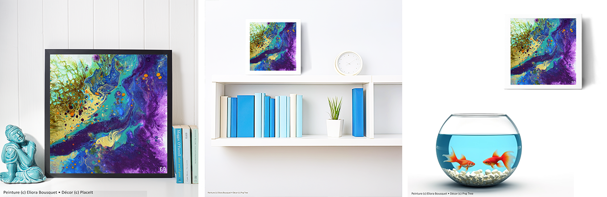 Quintessence (1485) Peinture d'Eliora Bousquet dans un décor x3