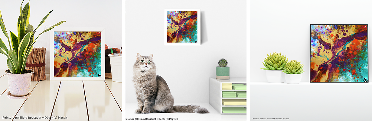 Quintessence (1486) Peinture d'Eliora Bousquet dans un décor x3