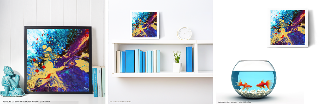 Quintessence (1488) Peinture d'Eliora Bousquet dans un décor x3