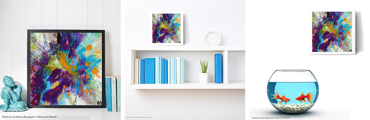 Quintessence (1489) Peinture d'Eliora Bousquet dans un décor x3