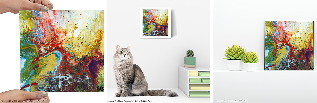 Quintessence (1490) Peinture d'Eliora Bousquet dans un décor x3