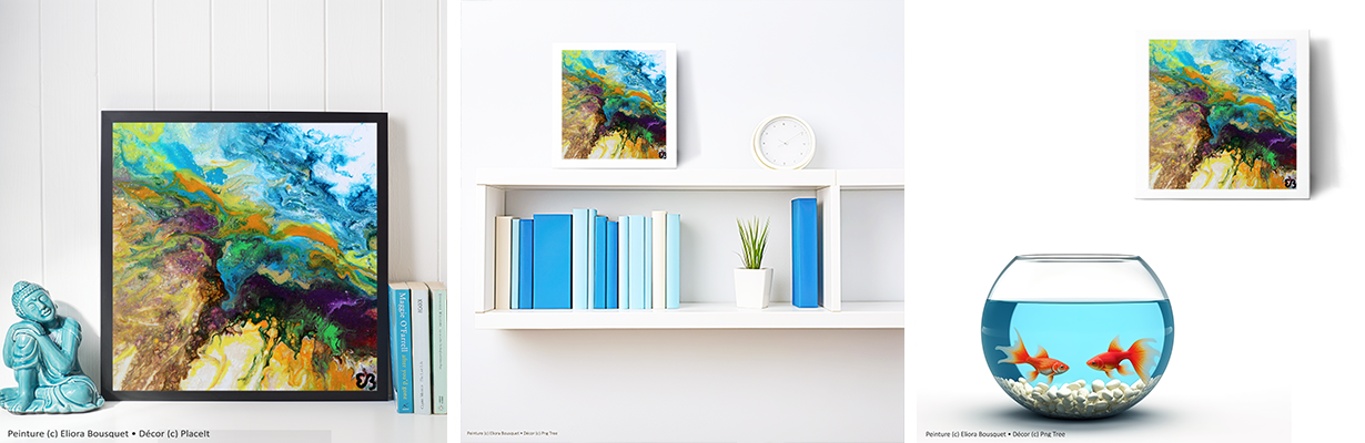 Quintessence (1494) Peinture d'Eliora Bousquet dans un décor x3