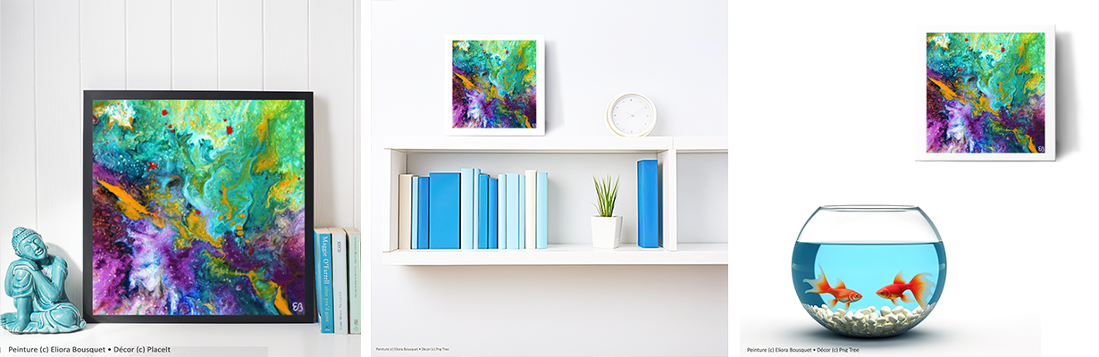 Quintessence (1496) Peinture d'Eliora Bousquet dans un décor x3