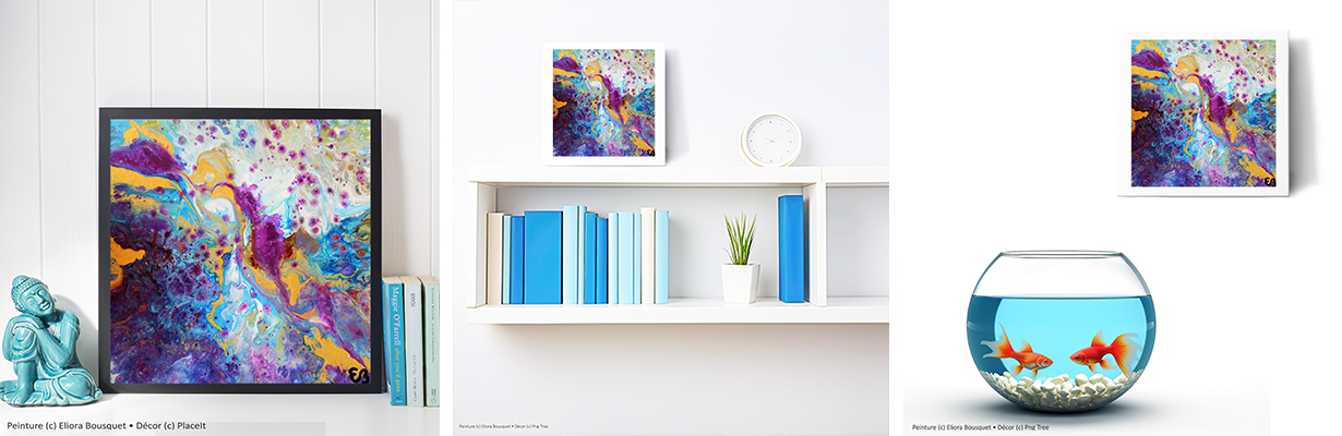 Quintessence (1498) Peinture d'Eliora Bousquet dans un décor x3