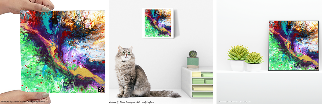 Quintessence (1499) Peinture d'Eliora Bousquet dans un décor x3