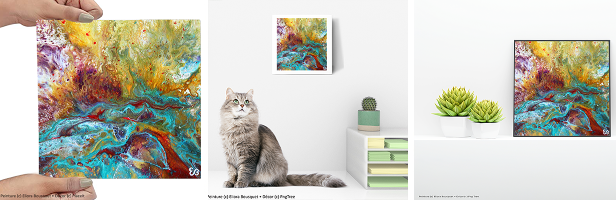 Quintessence (1503) Peinture d'Eliora Bousquet dans un décor x3