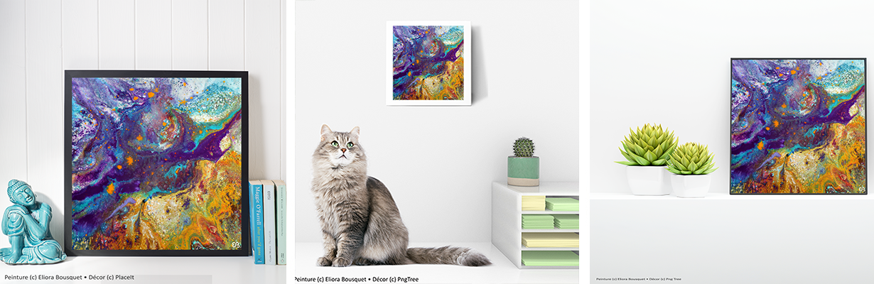 Quintessence (1504) Peinture d'Eliora Bousquet dans un décor x3