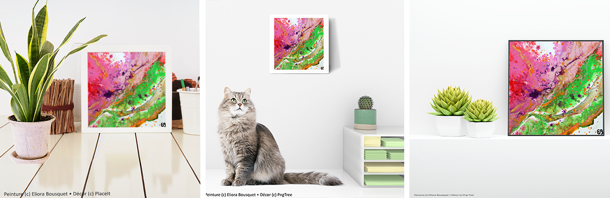 Quintessence (1505) Peinture d'Eliora Bousquet dans un décor x3