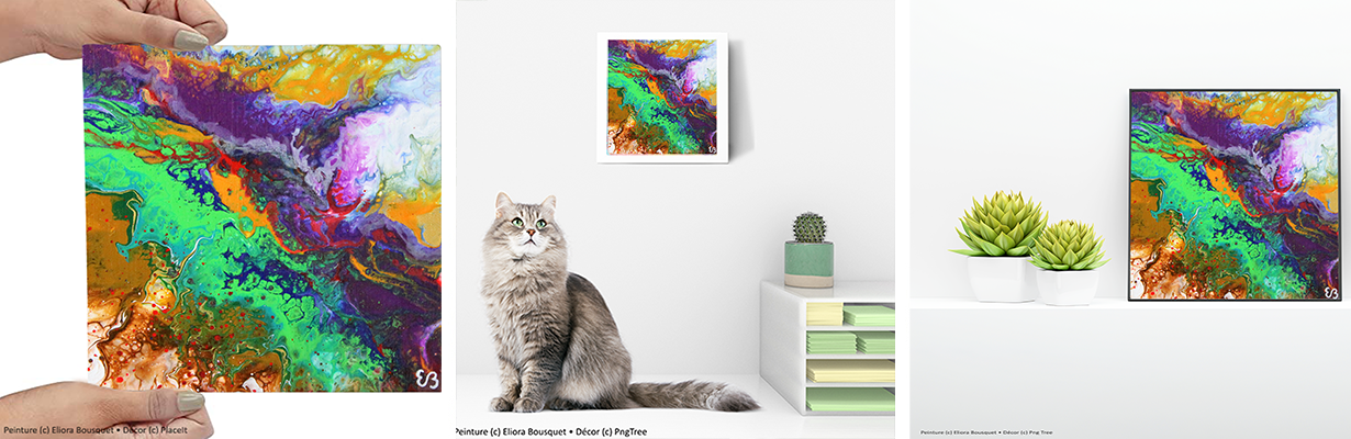 Quintessence (1506) Peinture d'Eliora Bousquet dans un décor x3