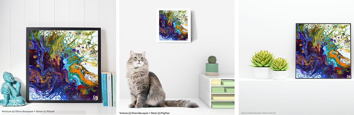 Quintessence (1512) Peinture d'Eliora Bousquet dans un décor x3