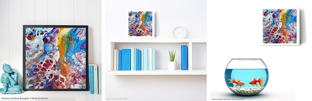 Quintessence (1513) Peinture d'Eliora Bousquet dans un décor x3