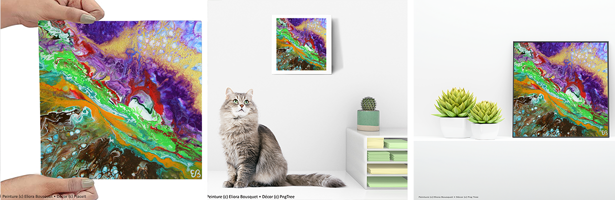 Quintessence (1518) Peinture d'Eliora Bousquet dans un décor x3