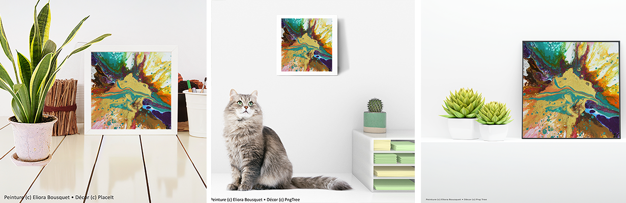 Quintessence (1519) Peinture d'Eliora Bousquet dans un décor x3