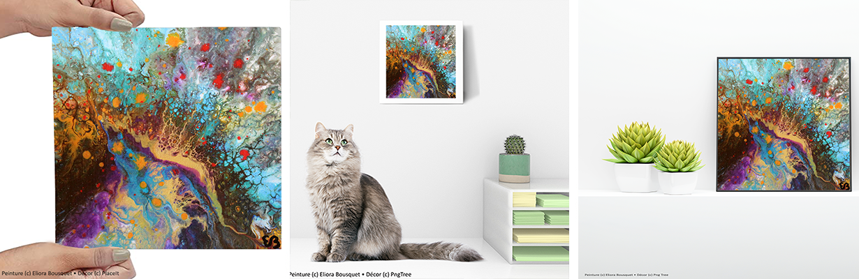 Quintessence (1520) Peinture d'Eliora Bousquet dans un décor x3