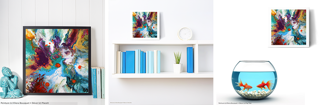 Quintessence (1521) Peinture d'Eliora Bousquet dans un décor x3