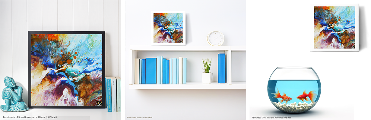 Quintessence (1523) Peinture d'Eliora Bousquet dans un décor x3