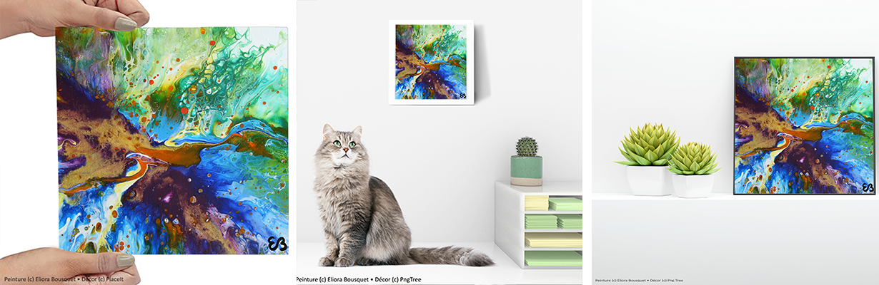 Quintessence (1525) Peinture d'Eliora Bousquet dans un décor x3