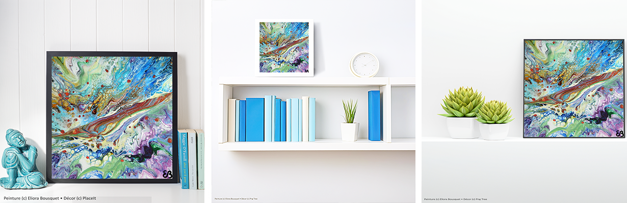 Quintessence (1526) Peinture d'Eliora Bousquet dans un décor x3