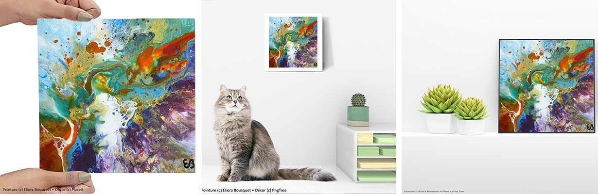 Quintessence (1528) Peinture d'Eliora Bousquet dans un décor x3