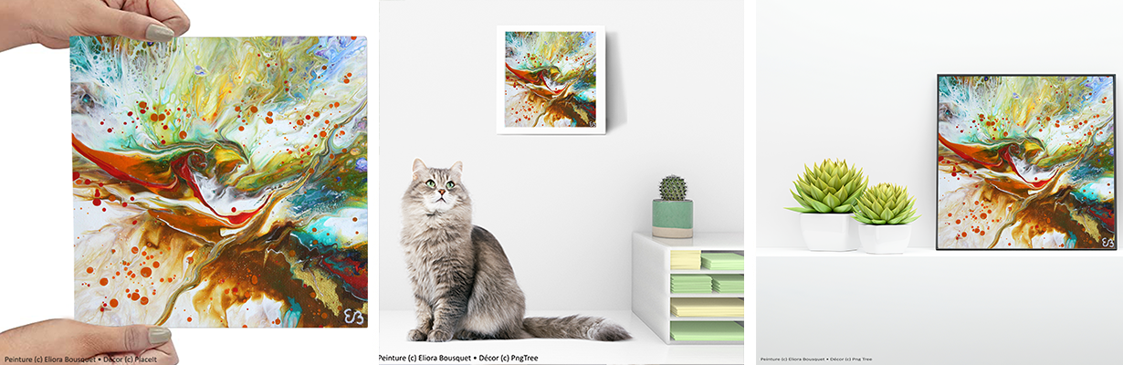 Quintessence (1529) Peinture d'Eliora Bousquet dans un décor x3