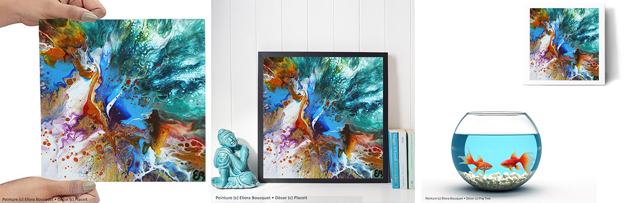 Quintessence (1530) Peinture d'Eliora Bousquet dans un décor x3