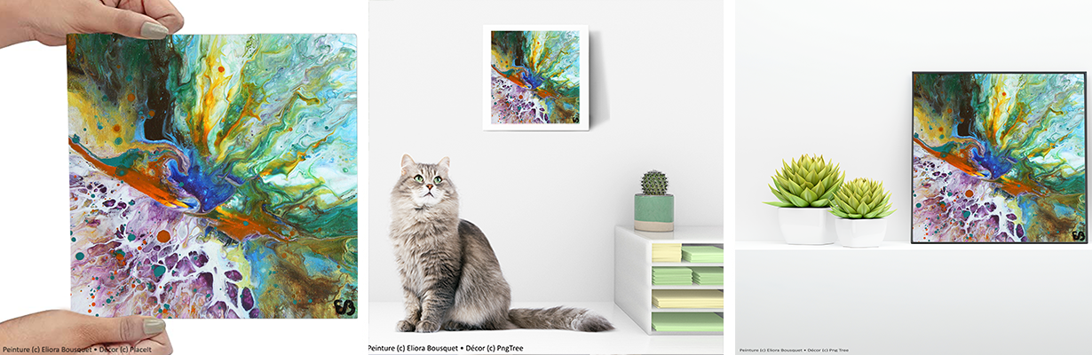 Quintessence (1532) Peinture d'Eliora Bousquet dans un décor x3